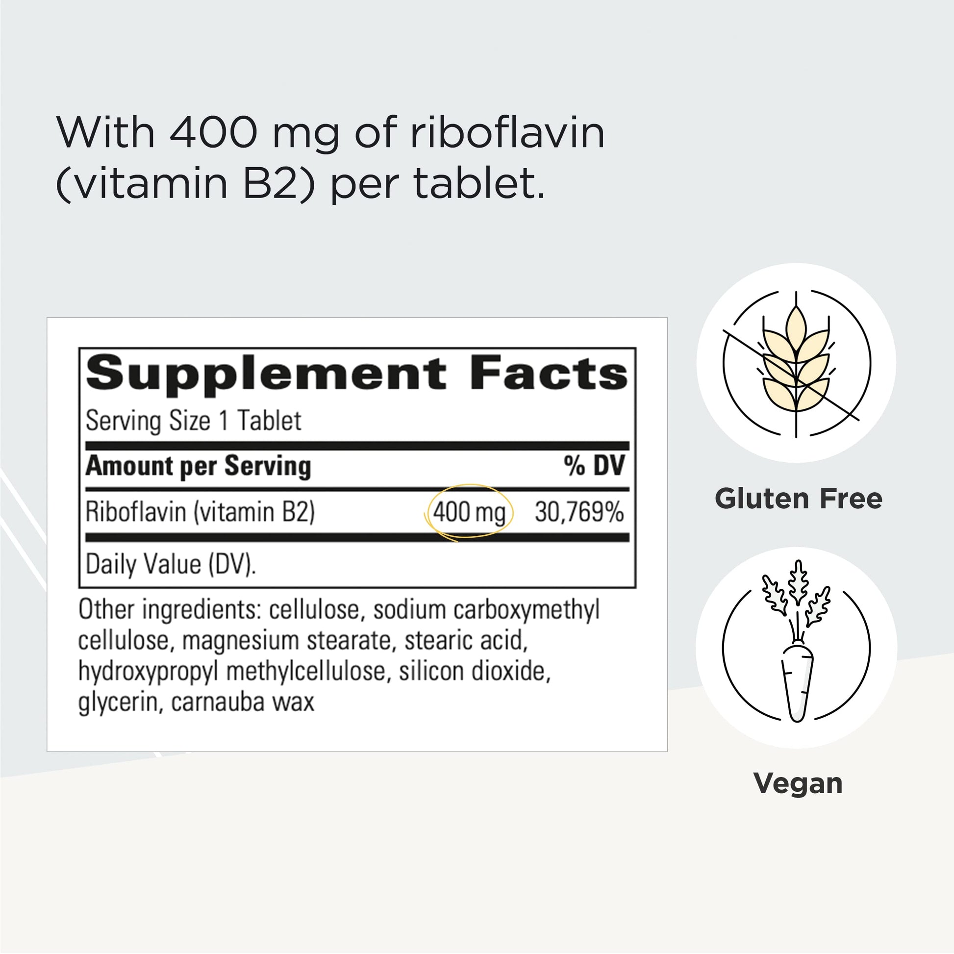Frasco de Integrative Therapeutics Riboflavina Vitamina B2 alta potencia