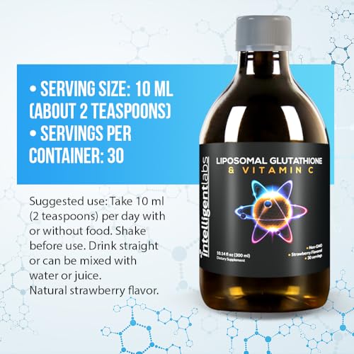 Frasco Intelligent Labs Glutatión Liposomal color amarillo-naranja