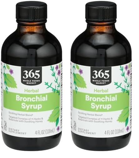 Frasco de jarabe bronquial Whole Foods Market 4 oz