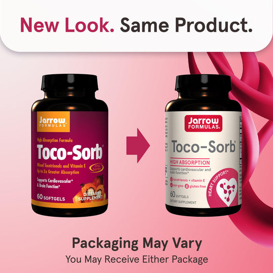 Frasco Jarrow Formulas Toco-Sorb vitamina E para salud cardiovascular y cerebral