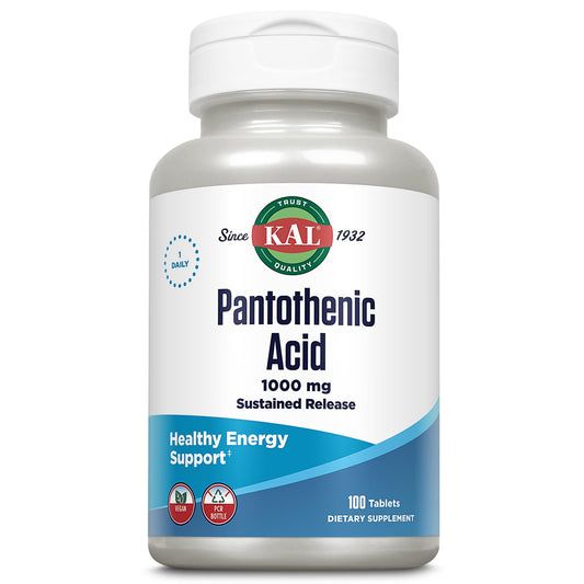 Frasco KAL Ácido Pantoténico B5 1000 mg 100 tabletas