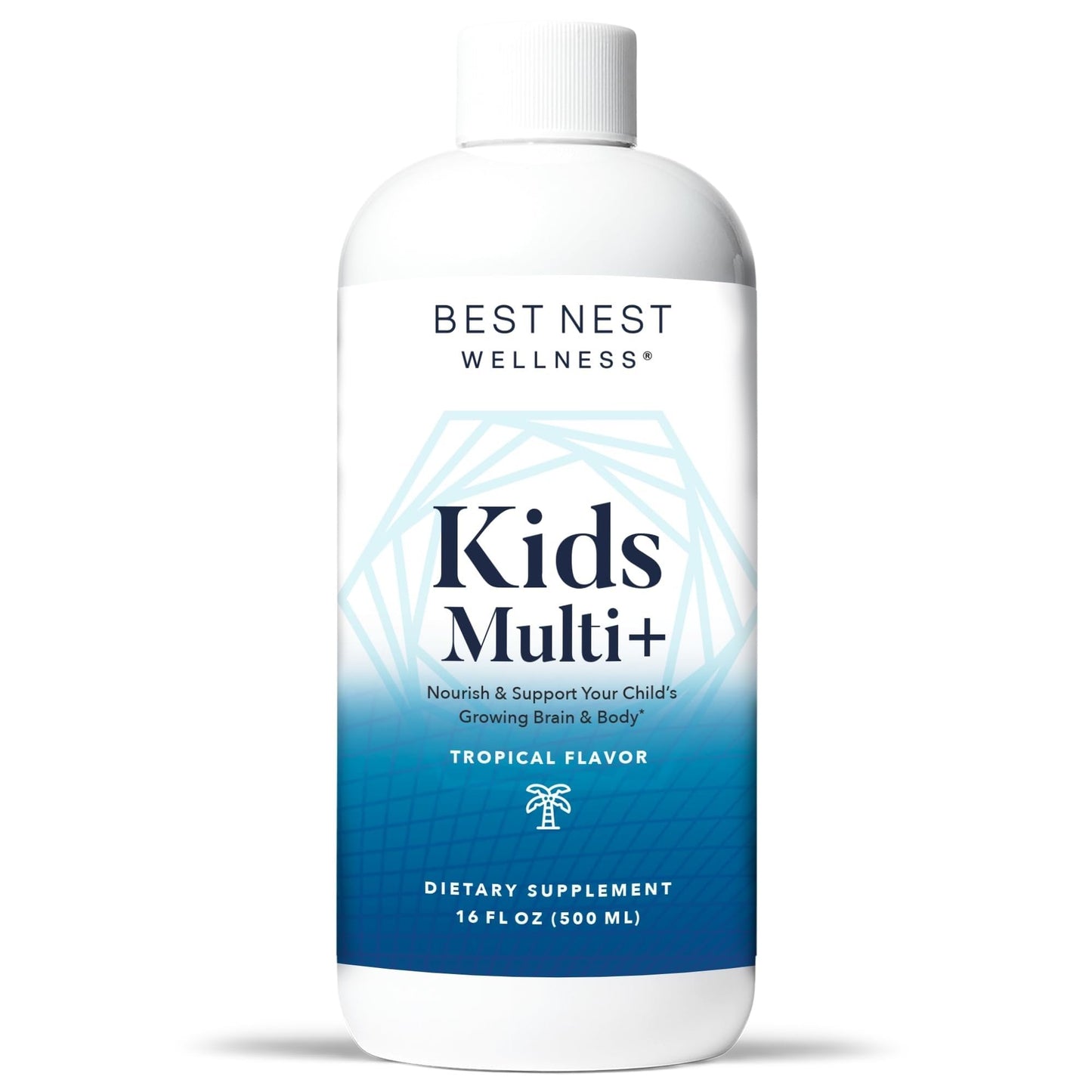 Frasco de Kids Multi Plus de Best Nest Wellness con sabor tropical