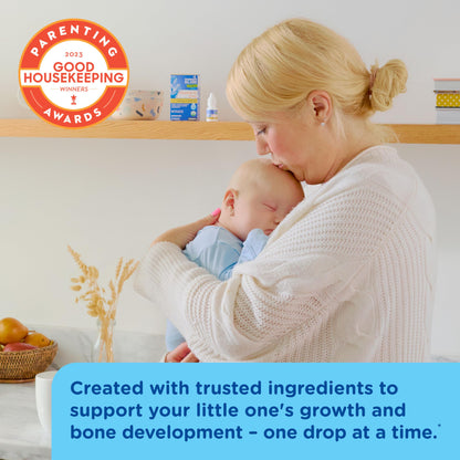 Frasco lateral gotas vitamina d orgánicas Mommy's Bliss para bebés