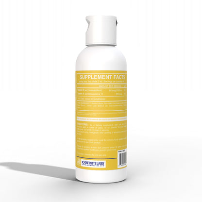 Frasco lateral producto infinite labs vitaminas d3 k2 liposomal