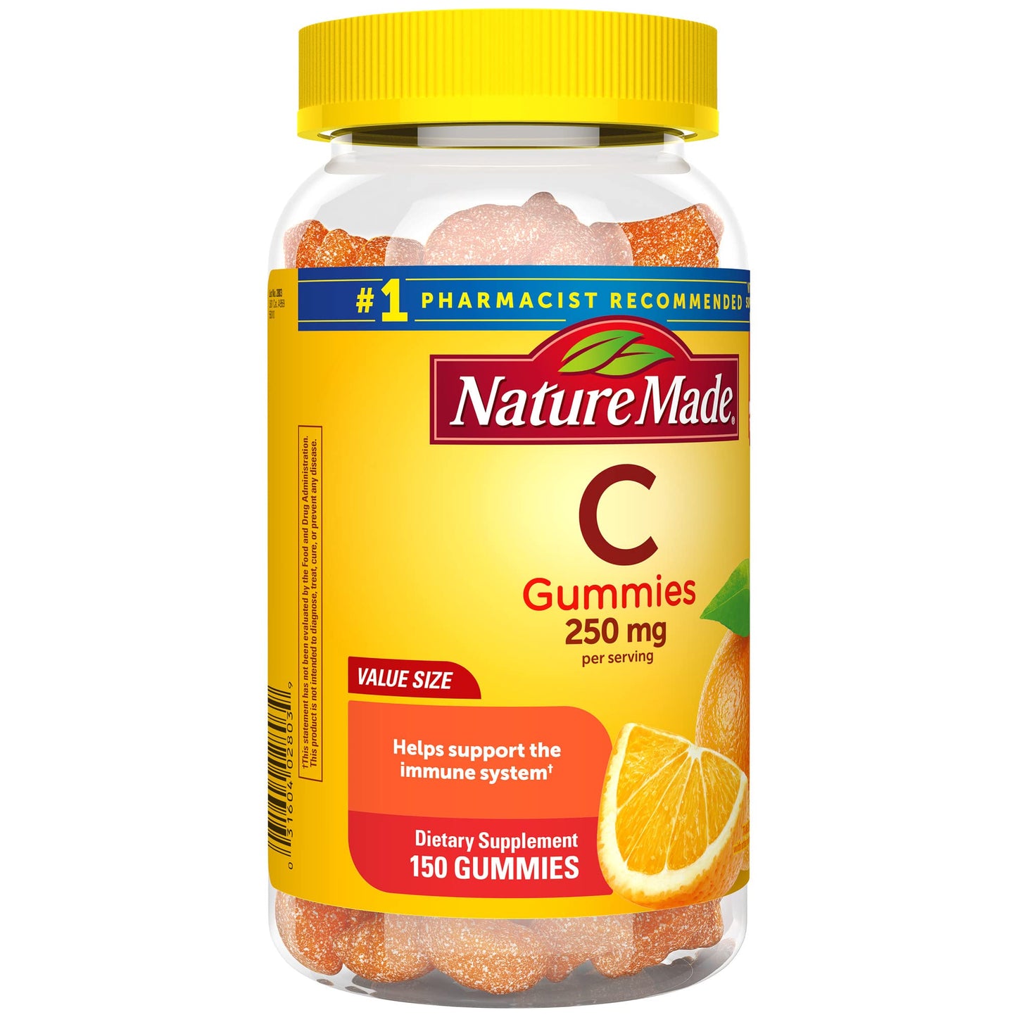 Frasco lateral Vitamina C Nature Made gomitas
