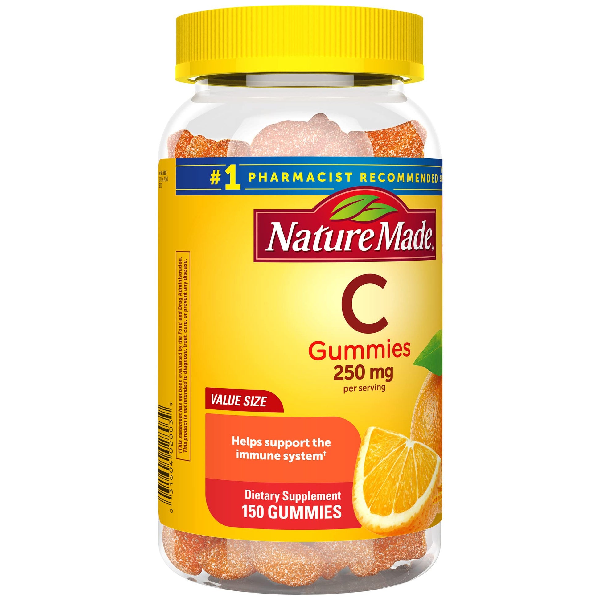 Frasco lateral Vitamina C Nature Made gomitas