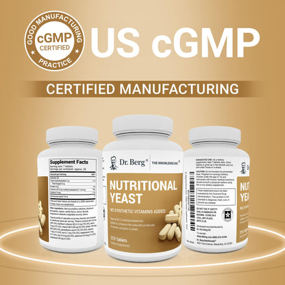 Frasco levadura nutricional Dr Berg vitaminas B sabor vainilla