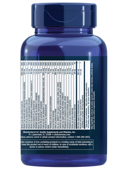 Frasco Life Extension Prenatal Advantage vitaminas prenatal