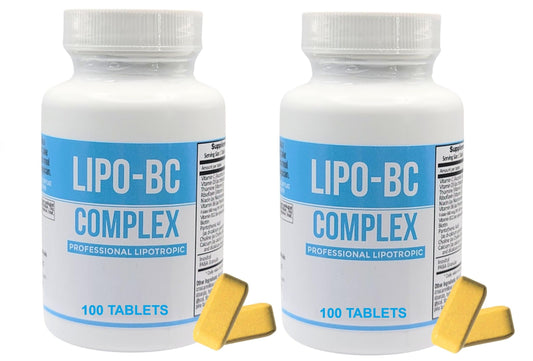 Frasco de Lipo BC Complejo 200 tabletas.