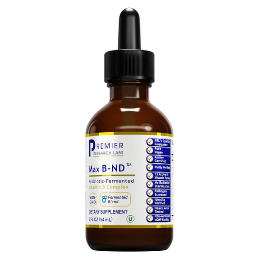 Frasco líquido vitamina b complejo Premier Research Labs Max B-ND