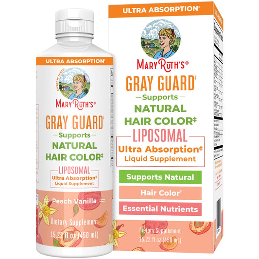 Frasco MaryRuth Organics Gray Guard Liposomal color cabello natural