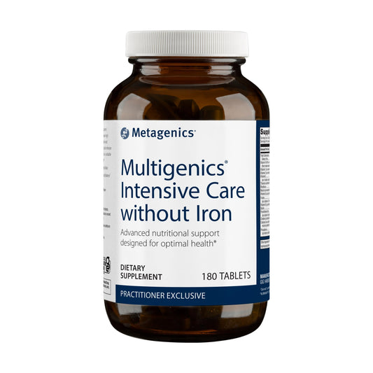 Frasco de Metagenics Multigenics sin hierro