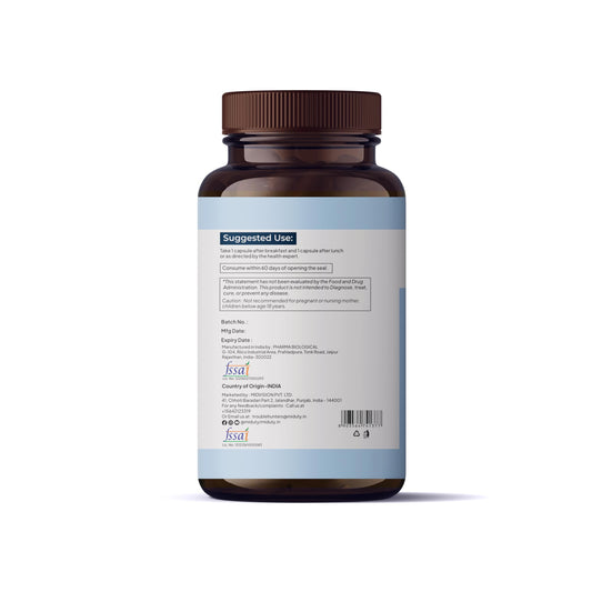 Frasco de Miduty Biotin 5000 cápsulas para el cabello
