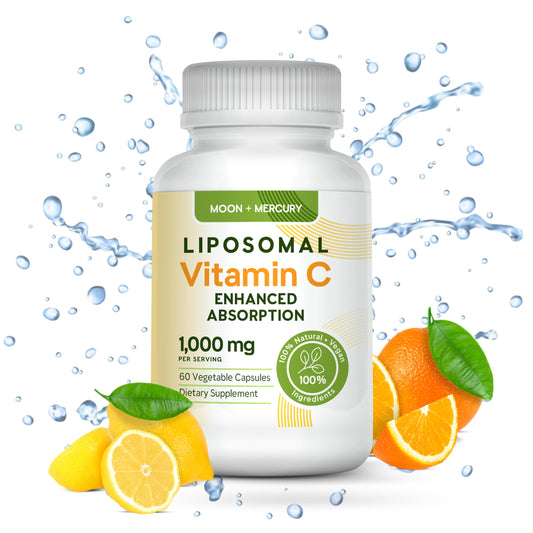Frasco Moon + Mercury Vitamina C Liposomal 60 cápsulas