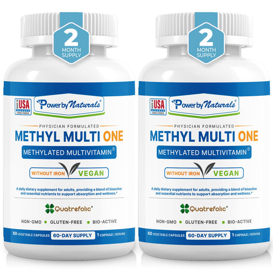 Frasco multivitamina metilada sin hierro Power By Naturals
