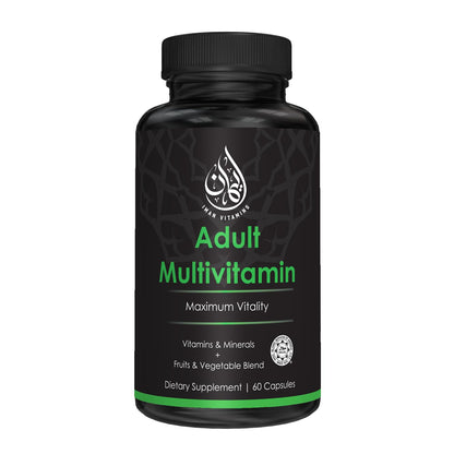 Frasco de multivitaminas Halal para adultos Iman Vitamins