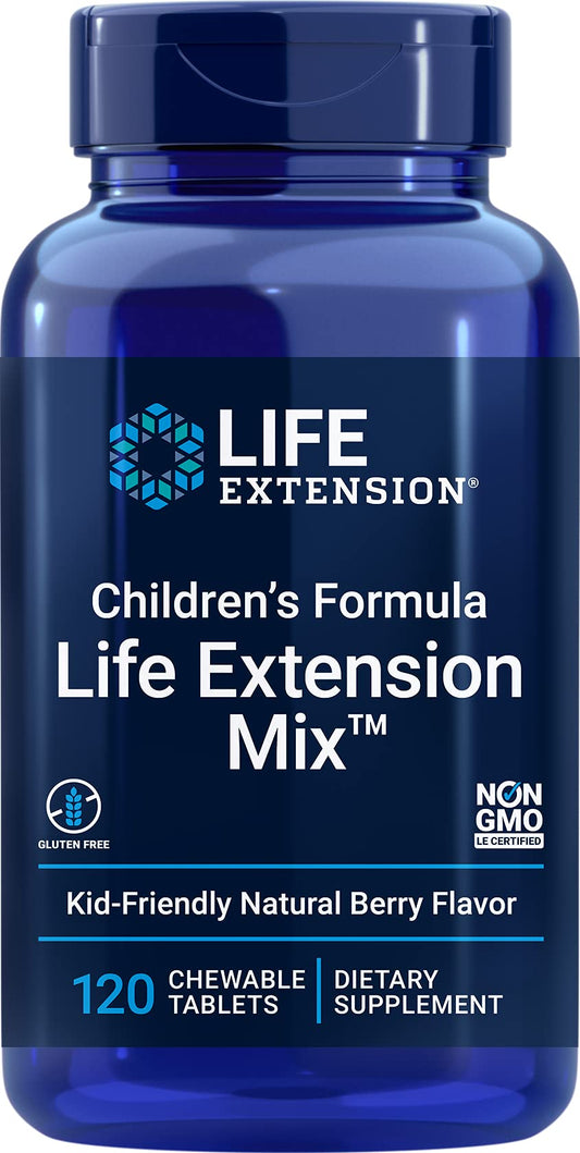 Frasco de multivitaminas para niños sabor a bayas