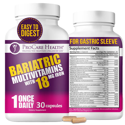 Frasco de multivitamínico bariátrico ProCare Health