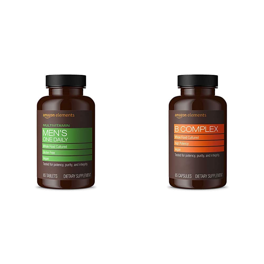 Frasco multivitamínico diario y complejo B de Amazon Elements