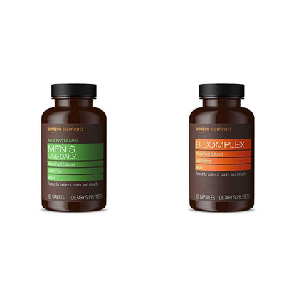 Frasco multivitamínico diario y complejo B de Amazon Elements