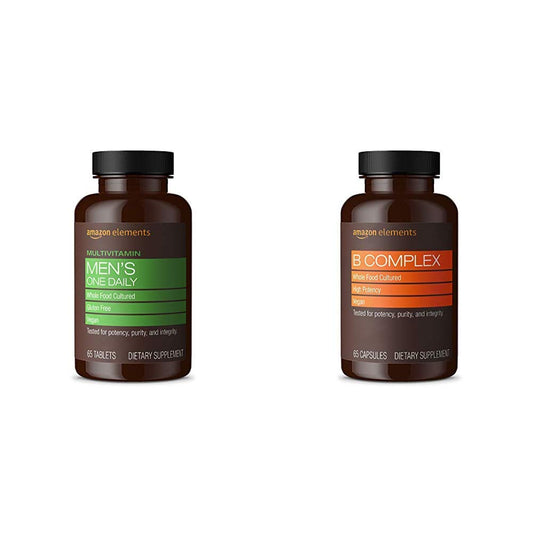 Frasco multivitamínico diario y complejo B de Amazon Elements