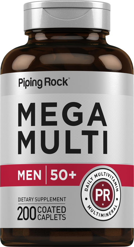 Frasco de multivitamínico Piping Rock para hombres mayores de 50 años