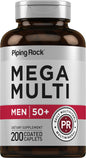 Frasco de multivitamínico Piping Rock para hombres mayores de 50 años