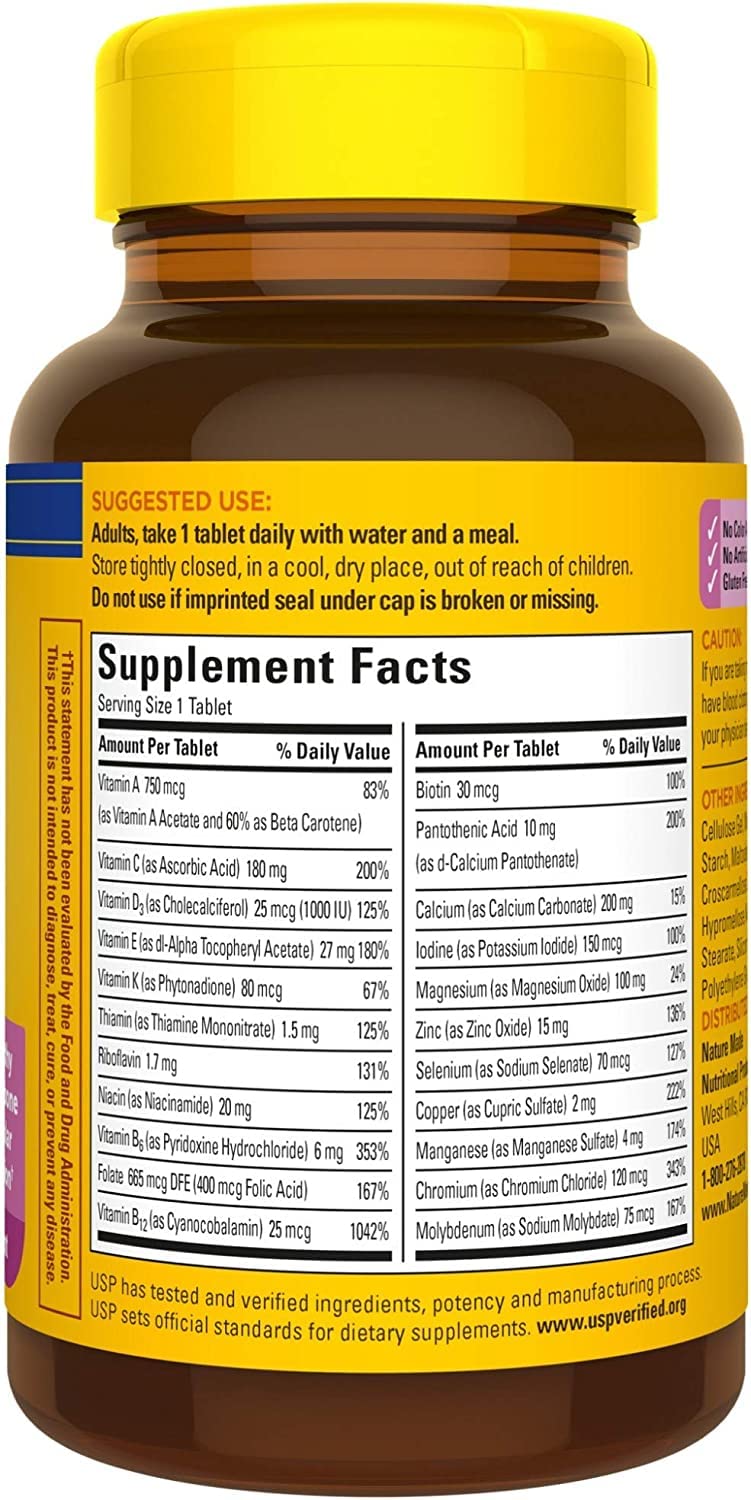 Frasco multivitamínico lado derecho