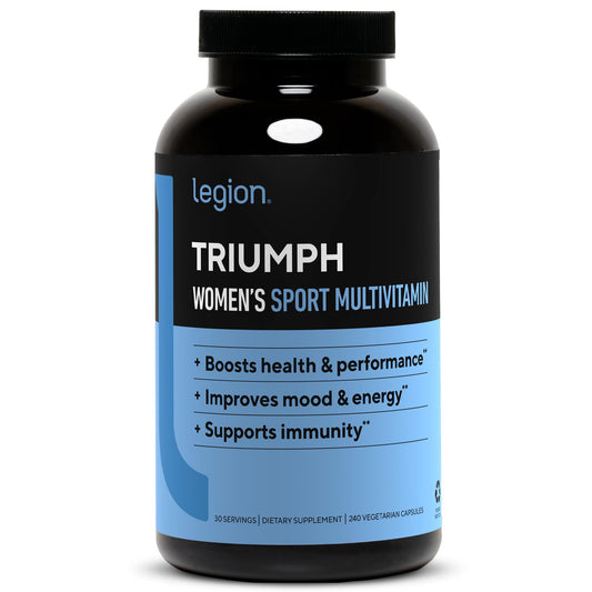 Frasco de multivitamínico LEGION Triumph para mujeres