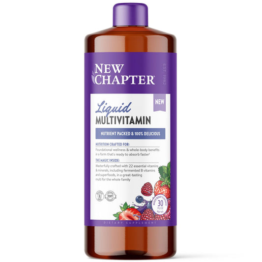 Frasco de multivitamínico líquido New Chapter 30 oz
