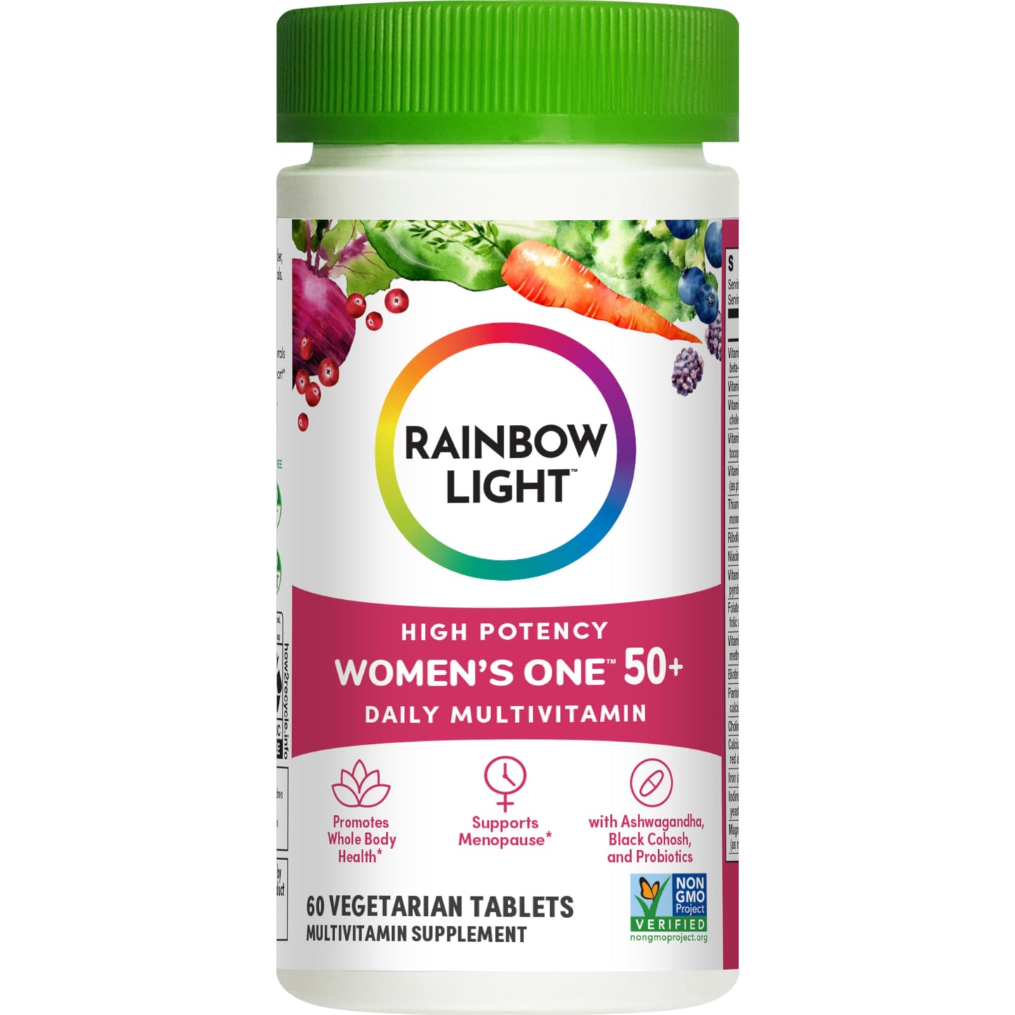 Frasco multivitamínico para mujeres 50+ Rainbow Light