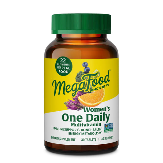 Frasco de multivitamínico para mujeres MegaFood