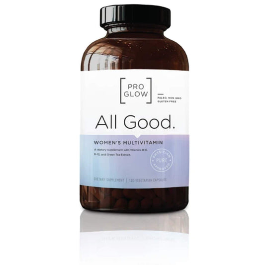 Frasco de multivitamínico para mujeres ProGlow 120 cápsulas
