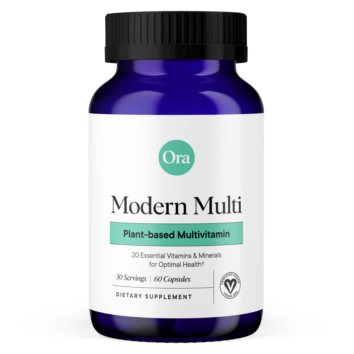 Frasco de multivitamínico Ora Organic 60 cápsulas
