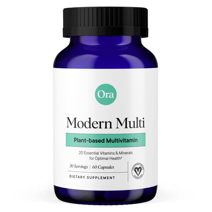 Frasco de multivitamínico Ora Organic 60 cápsulas