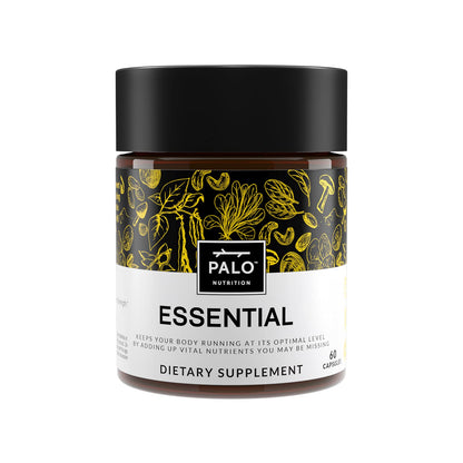 Frasco de multivitamínico PALO Essential+ 60 cápsulas