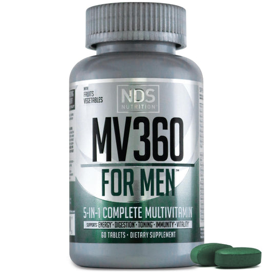 Frasco de MV360 multivitamínico para hombres, 60 tabletas