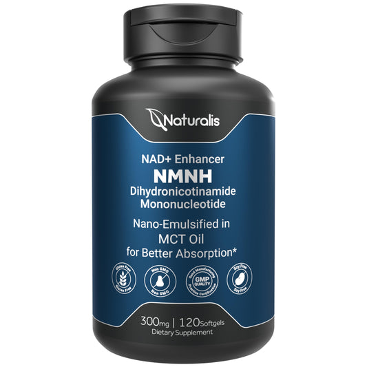 Frasco Naturalis NMNH 300mg nanoemulsionado 120 cápsulas blandas