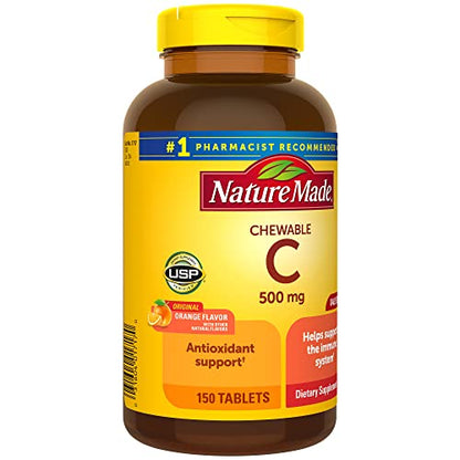Frasco Nature Made suplemento vitamina C masticable