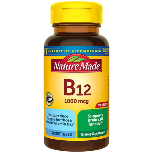 Frasco Nature Made Vitamina B12 1000 mcg 150 cápsulas blandas