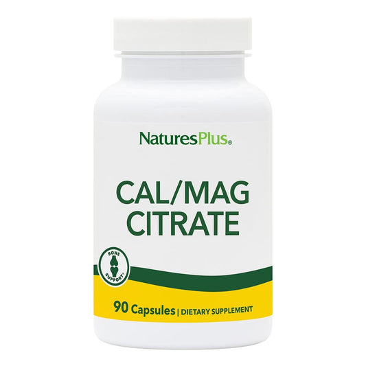 Frasco NaturesPlus Calcio Magnesio Citrato 90 cápsulas vegetarianas