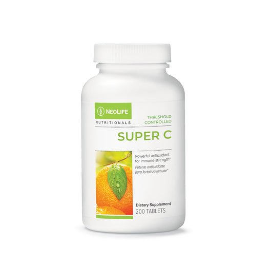Frasco NeoLife Super C vitamina c 430mg 200 tabletas