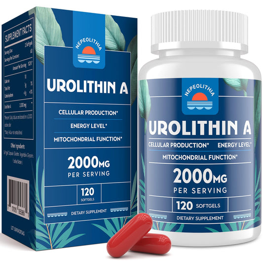 Frasco Nepeolithia Urolitina A 2000 mg 120 cápsulas blandas