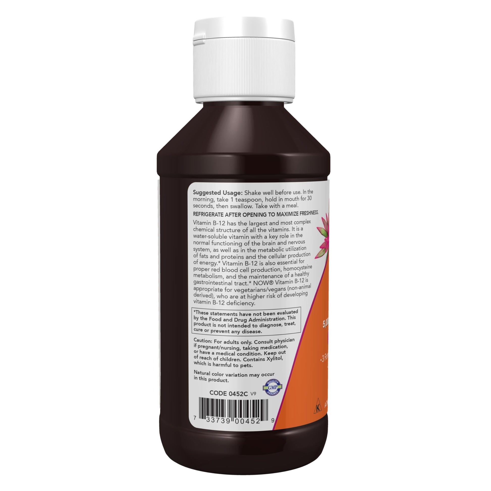 Frasco NOW Foods Ultra B-12 para producción energética celular