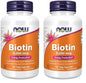 Frasco NOW Supplements Biotina 5000 mcg 120 cápsulas veganas