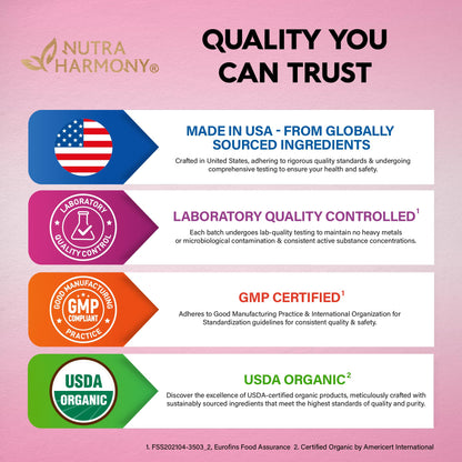 Frasco NUTRAHARMONY etiqueta lateral complejo B orgánico