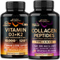 Frasco Nutraharmony vitamina D3 K2 y colágeno cápsulas