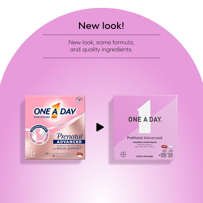 Frasco ONE A DAY Women's Prenatal Advanced vitaminas femininas