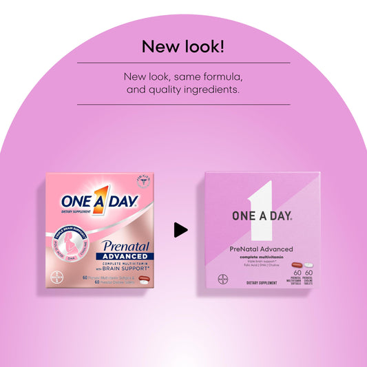 Frasco ONE A DAY Women's Prenatal Advanced vitaminas femininas