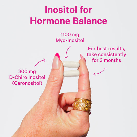 Frasco Pink Stork mezcla inositol para fertilidad femenina